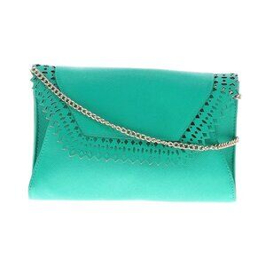 A New Day Green Clutch - Magnet Closure - Removable Crossbody Gold Chain - NWOT